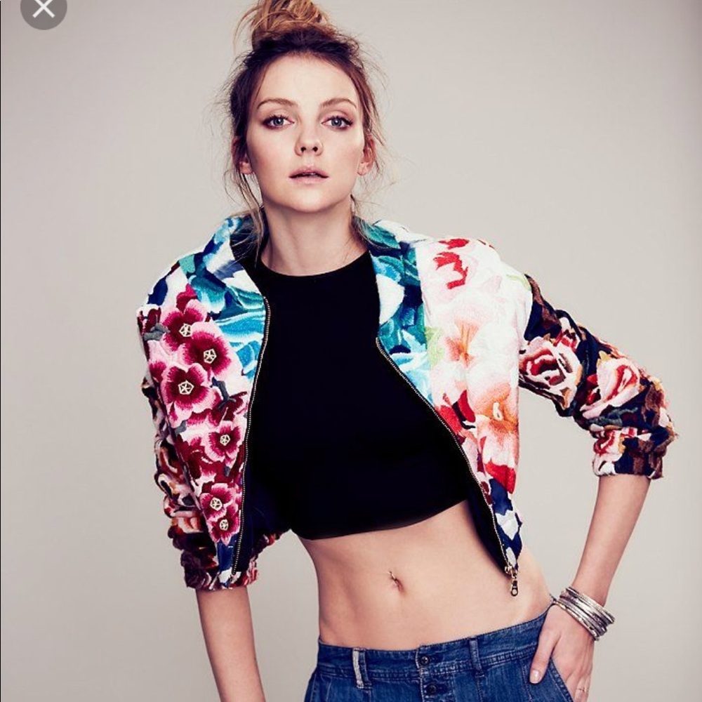 Shakuhachi Flower Bomb bomber jacket